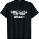 Emotional Support Human Service Dog Joke Service People T-Shirt - T-Shirt | Black