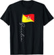 Sicily Signature Flag Pole - Elegant Patriotic Sicilian Flag T-Shirt - T-Shirt | Black