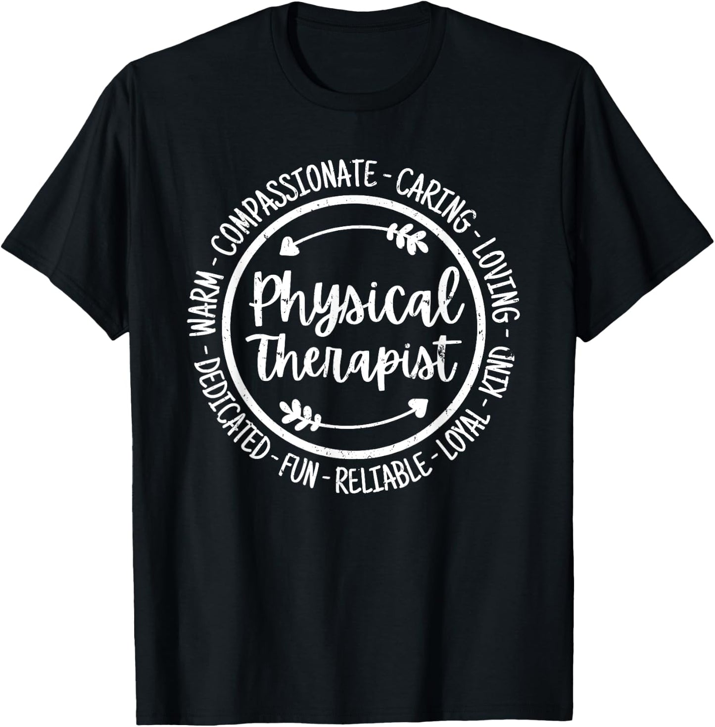 Physical Therapist PT Physical Therapy Physiotherapy Vintage T-Shirt - T-Shirt | Black