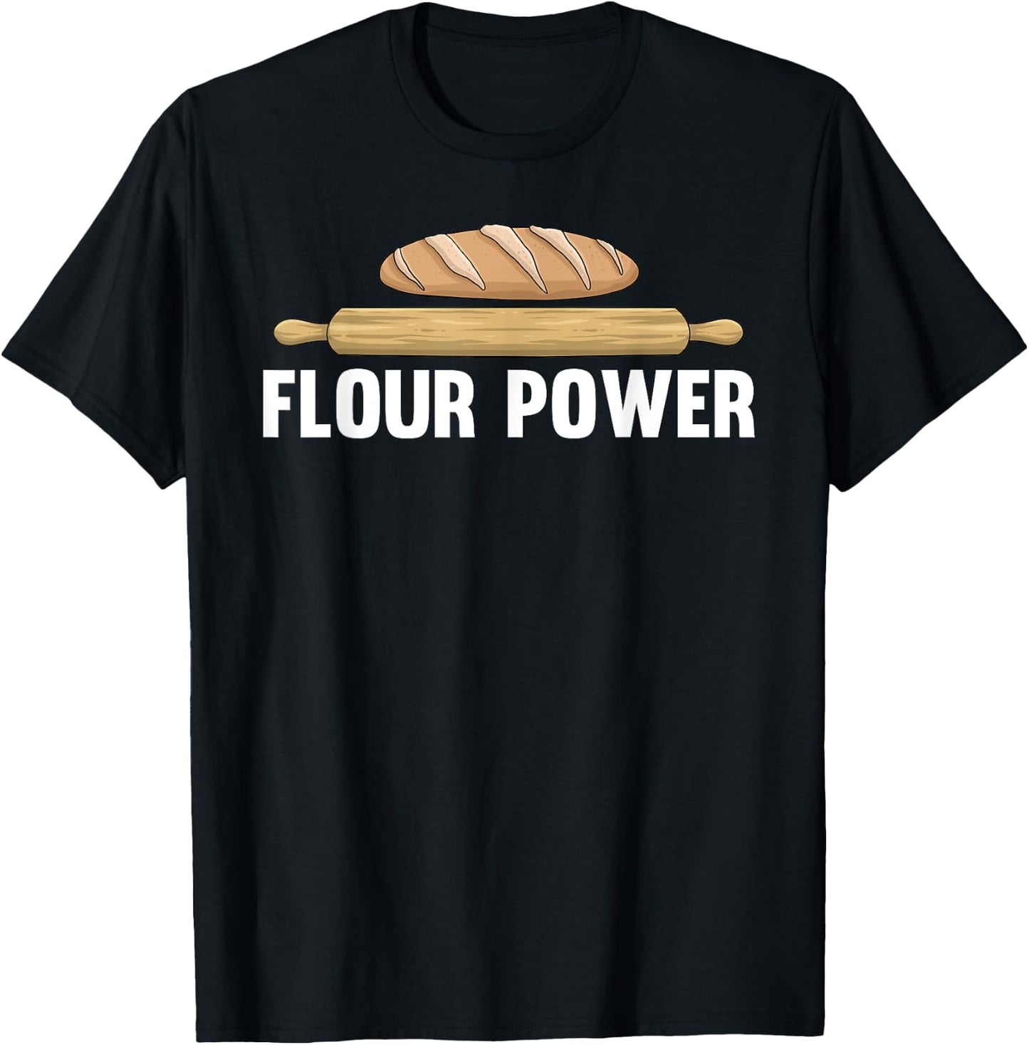 Funny Flour Baking Art For Baker Chef Men Women Baking Lover T-Shirt - T-Shirt | Black