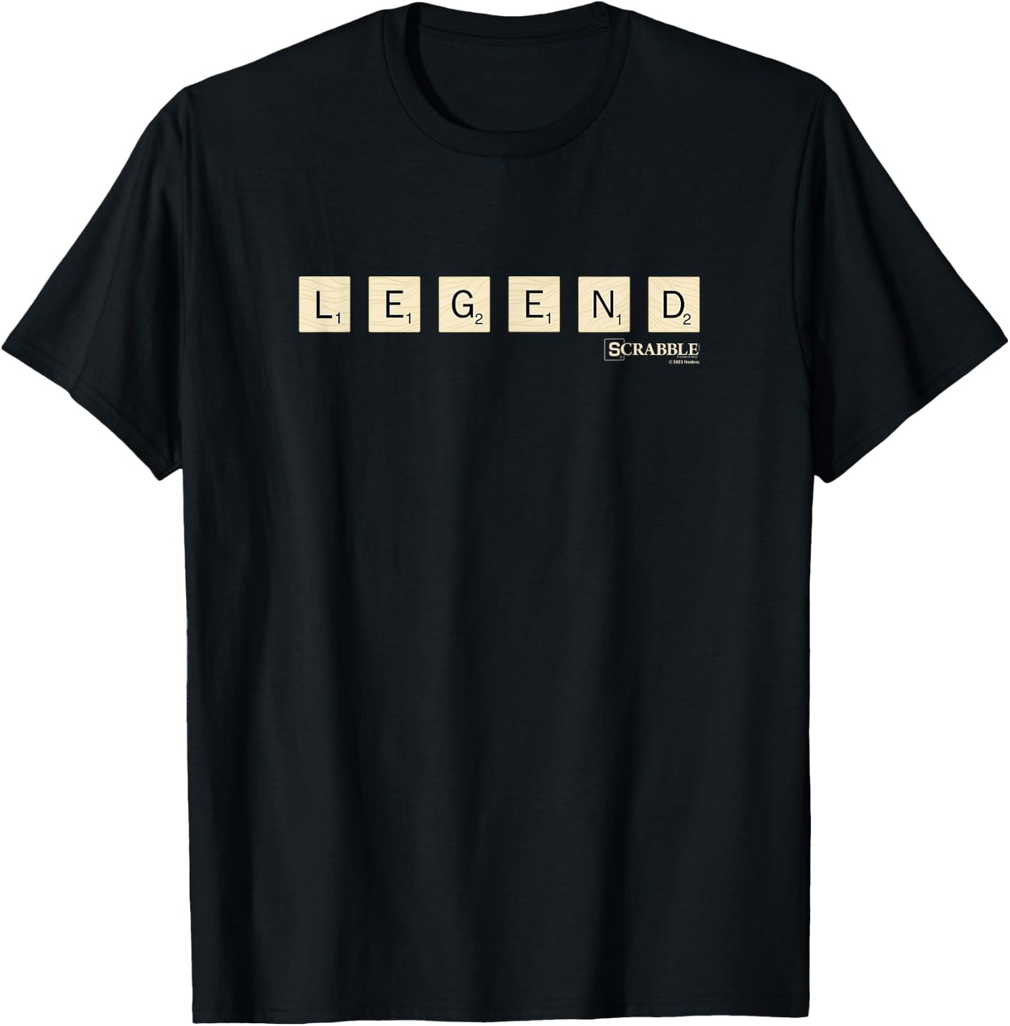 Scrabble Legend Vintage Letter Tiles Logo T-Shirt - T-Shirt | Black