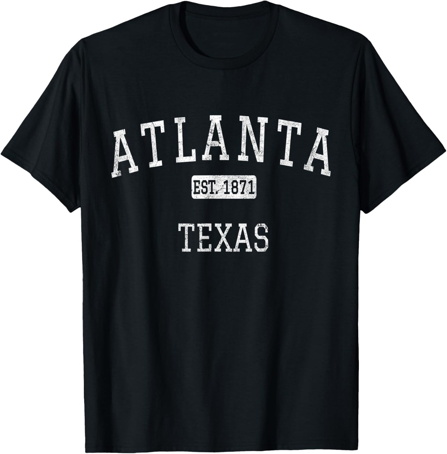 Atlanta Texas TX Vintage T-Shirt - T-Shirt | Black