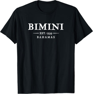 Bimini Bahamas Throwback Letter Boys Girls Vacation Souvenir T-Shirt - T-Shirt | Black