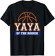 Yaya of Rookie 1st Birthday Basketball Theme Matching Party T-Shirt - T-Shirt | Black