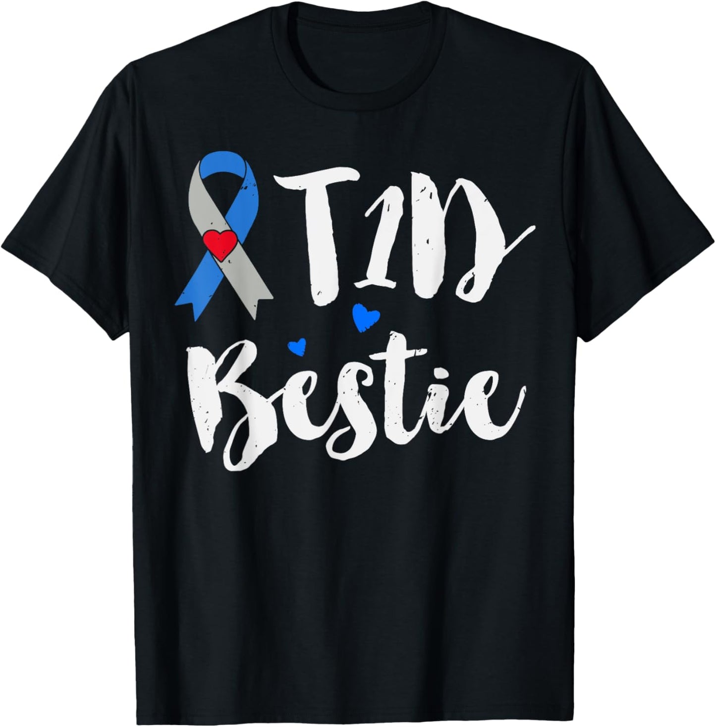 T1D Bestie Shirt Type 1 Diabetes Awareness Gifts T-Shirt - T-Shirt | Black