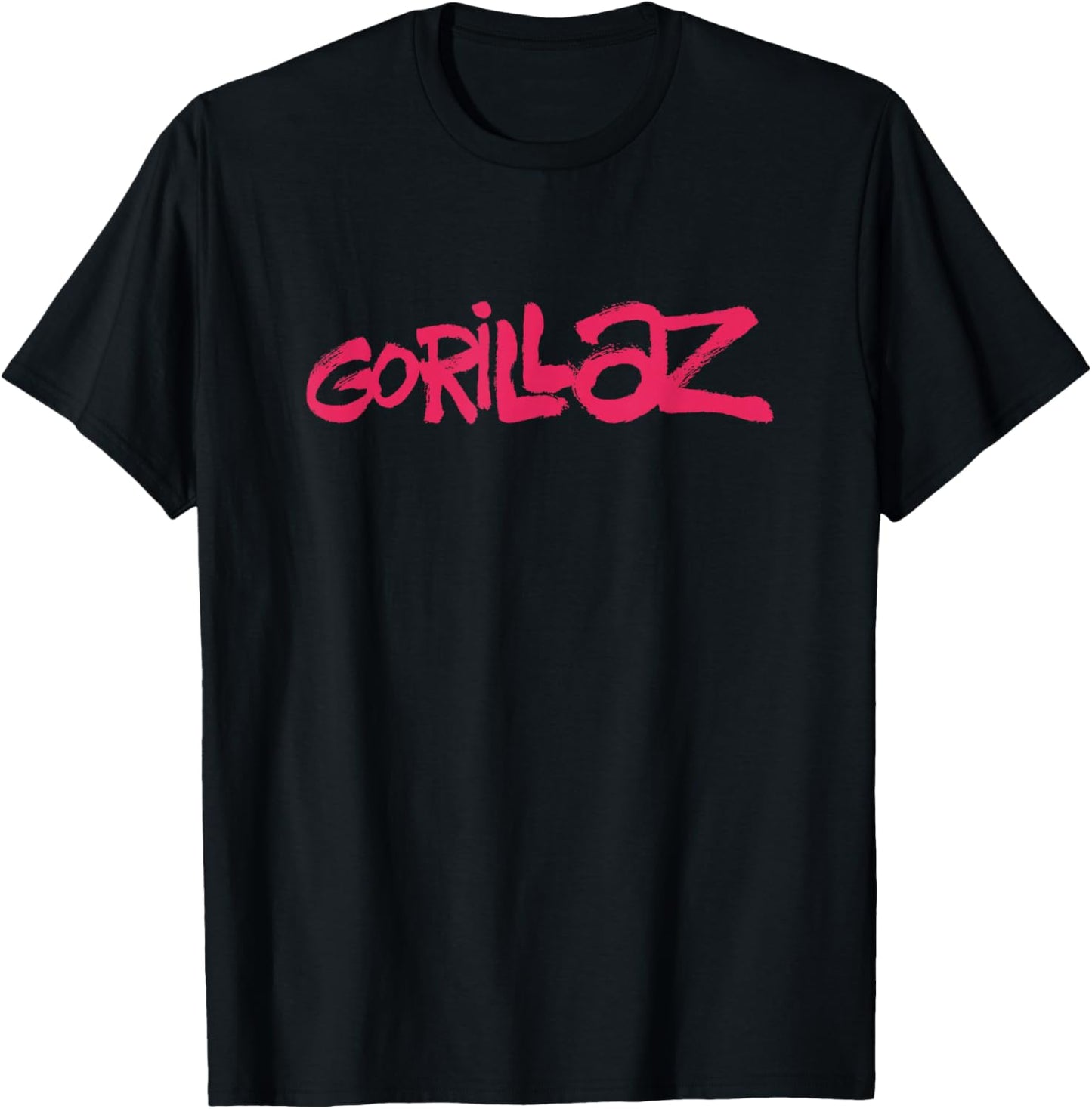 Gorillaz Brush Logo Pink T-Shirt - T-Shirt | Black