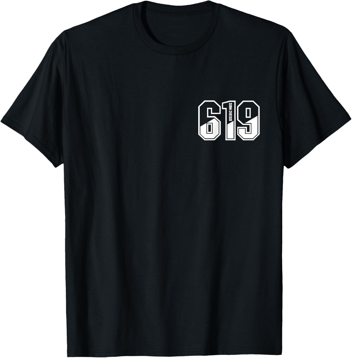 619 Area Code Pride Vintage San Diego California T-Shirt - T-Shirt | Black