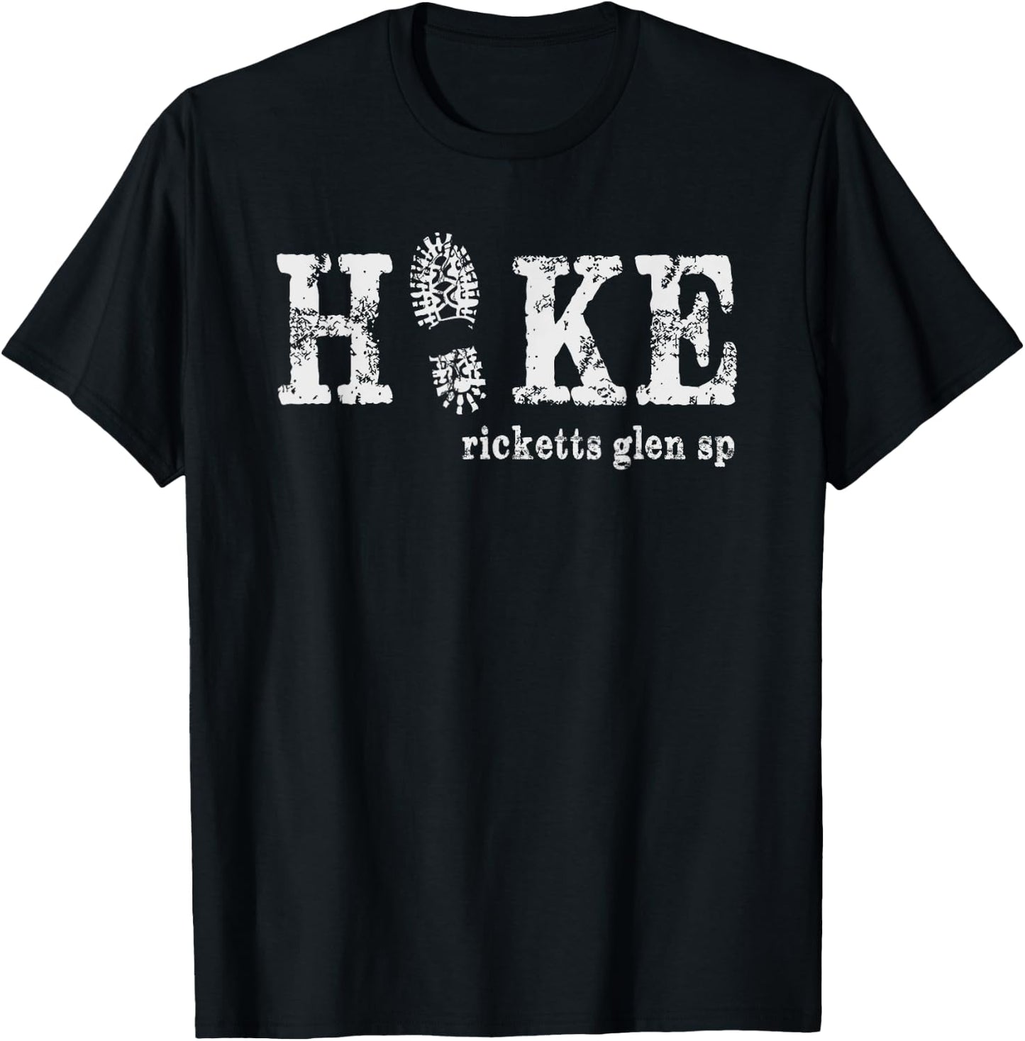 Hike Ricketts Glen State Park Pennsylvania T-Shirt - T-Shirt | Black