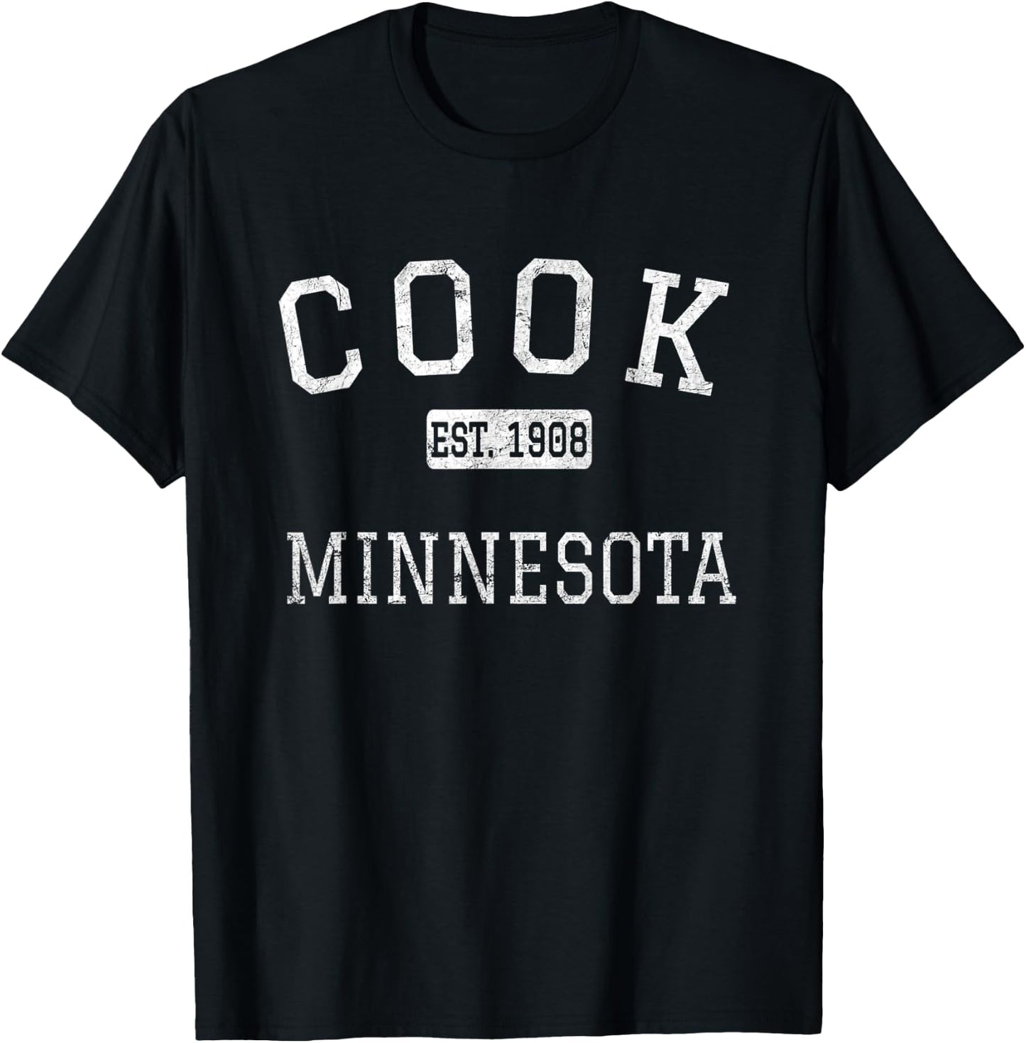 Cook Minnesota MN Vintage T-Shirt - T-Shirt | Black