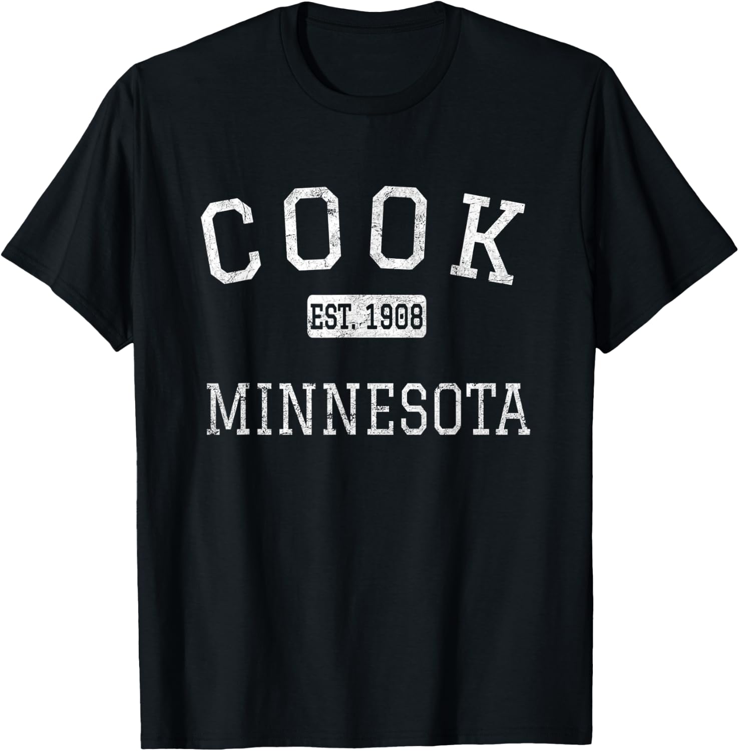 Cook Minnesota MN Vintage T-Shirt - T-Shirt | Black