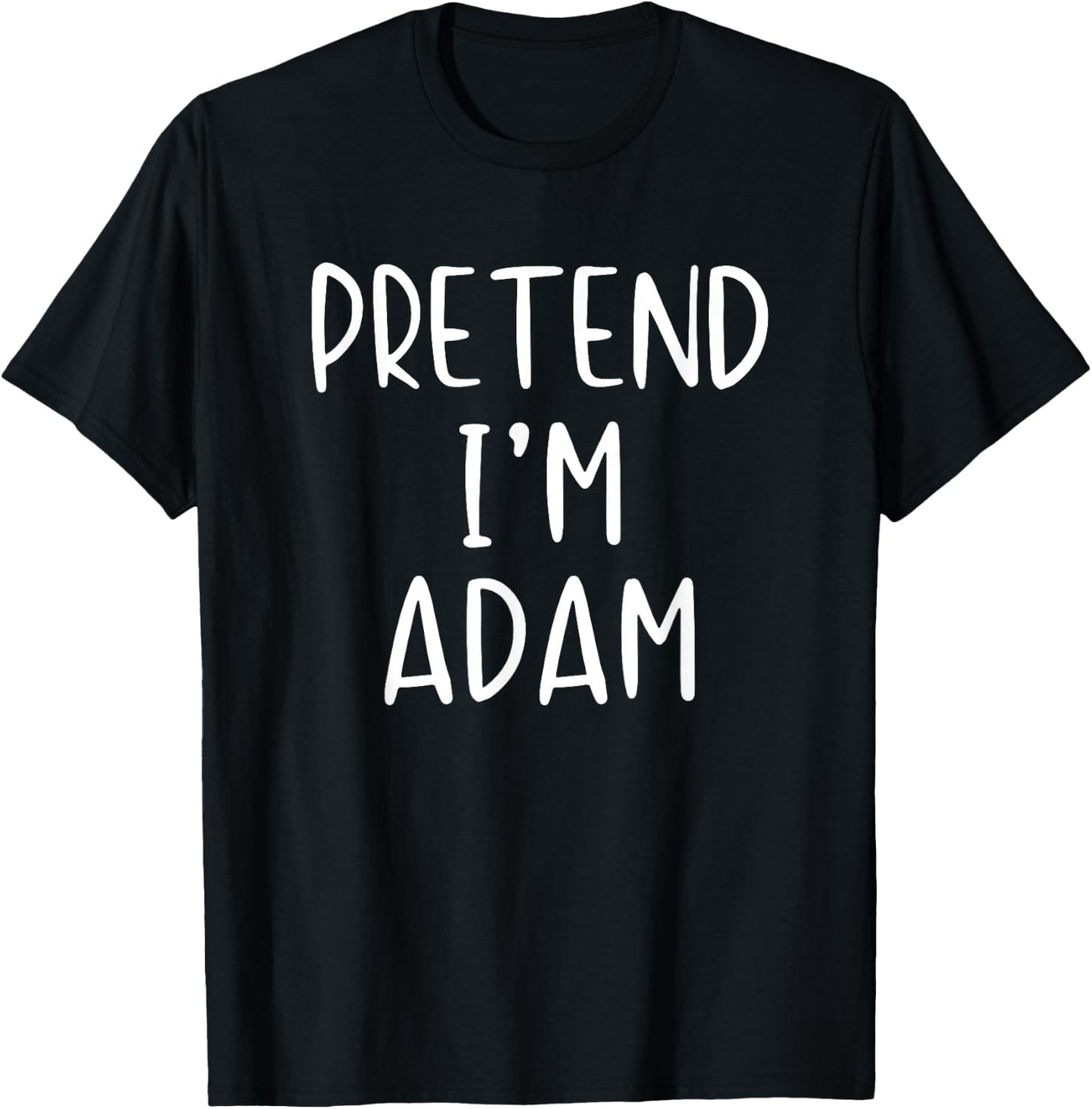 Pretend Adam Costume Halloween Bible Lazy Easy T-Shirt - T-Shirt | Black