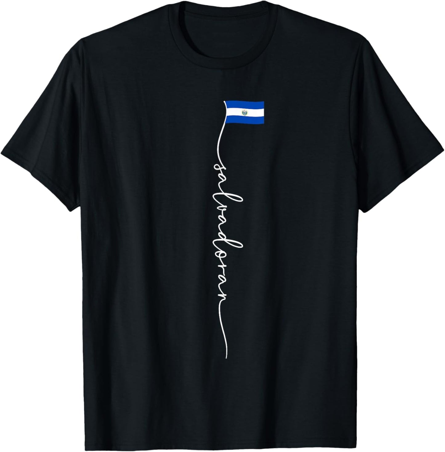 El Salvador Signature Salvadoran Flag T-Shirt - T-Shirt | Black