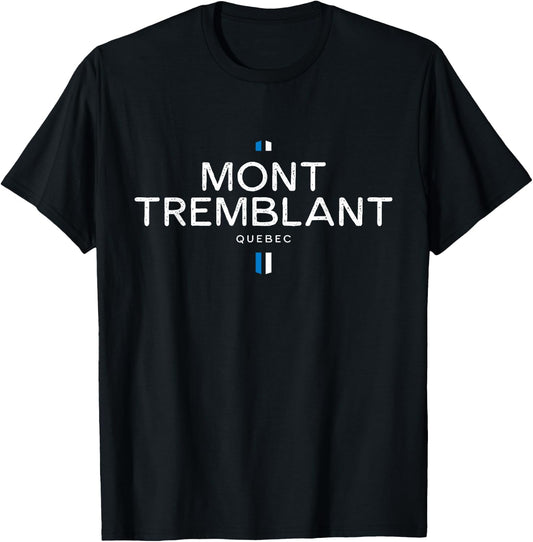 Mont Tremblant Quebec Canada Retro Vintage T-Shirt - T-Shirt | Black