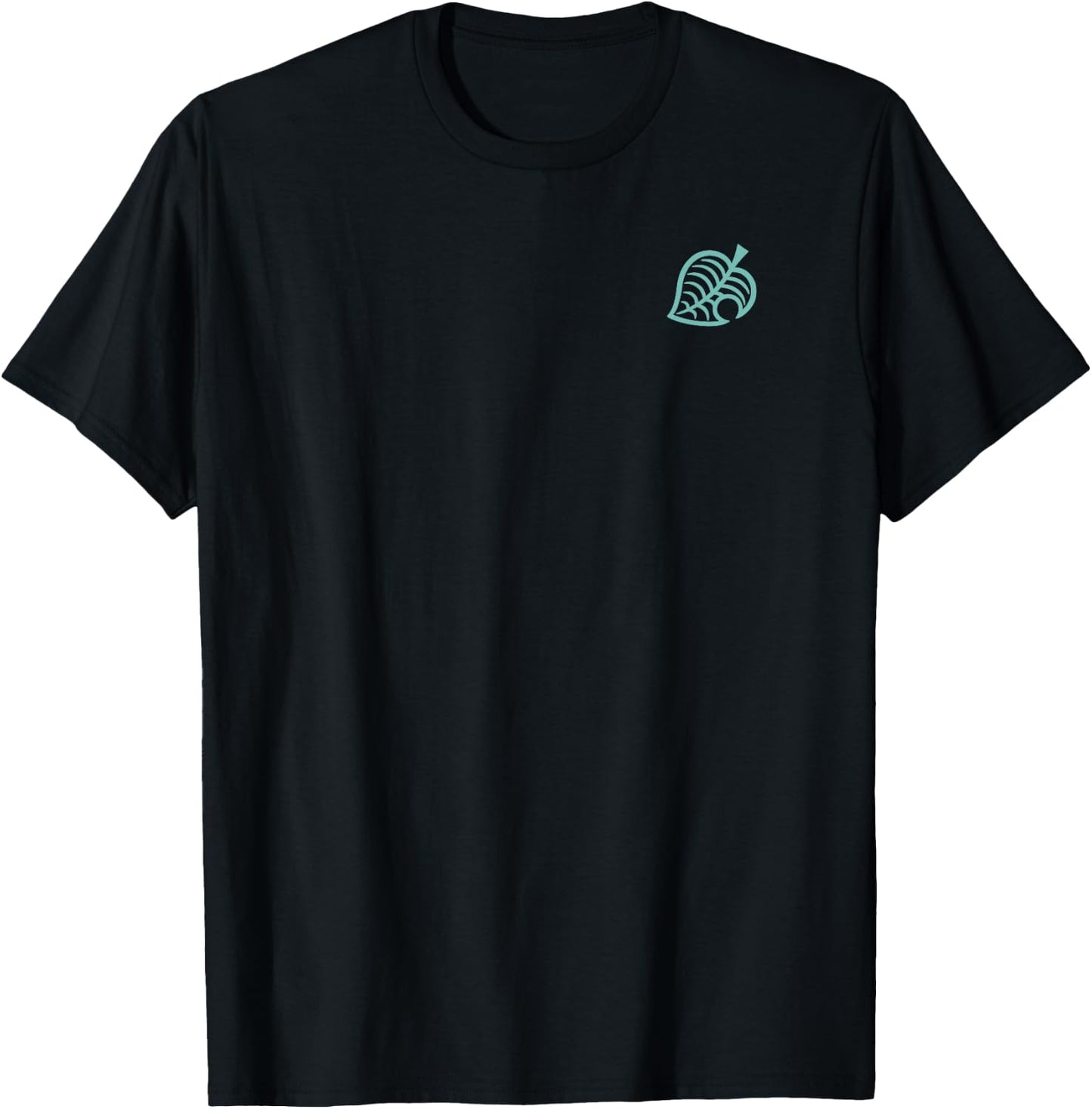 Animal Crossing: New Horizons Leafy Line Faux Pocket Logo T-Shirt - T-Shirt | Black