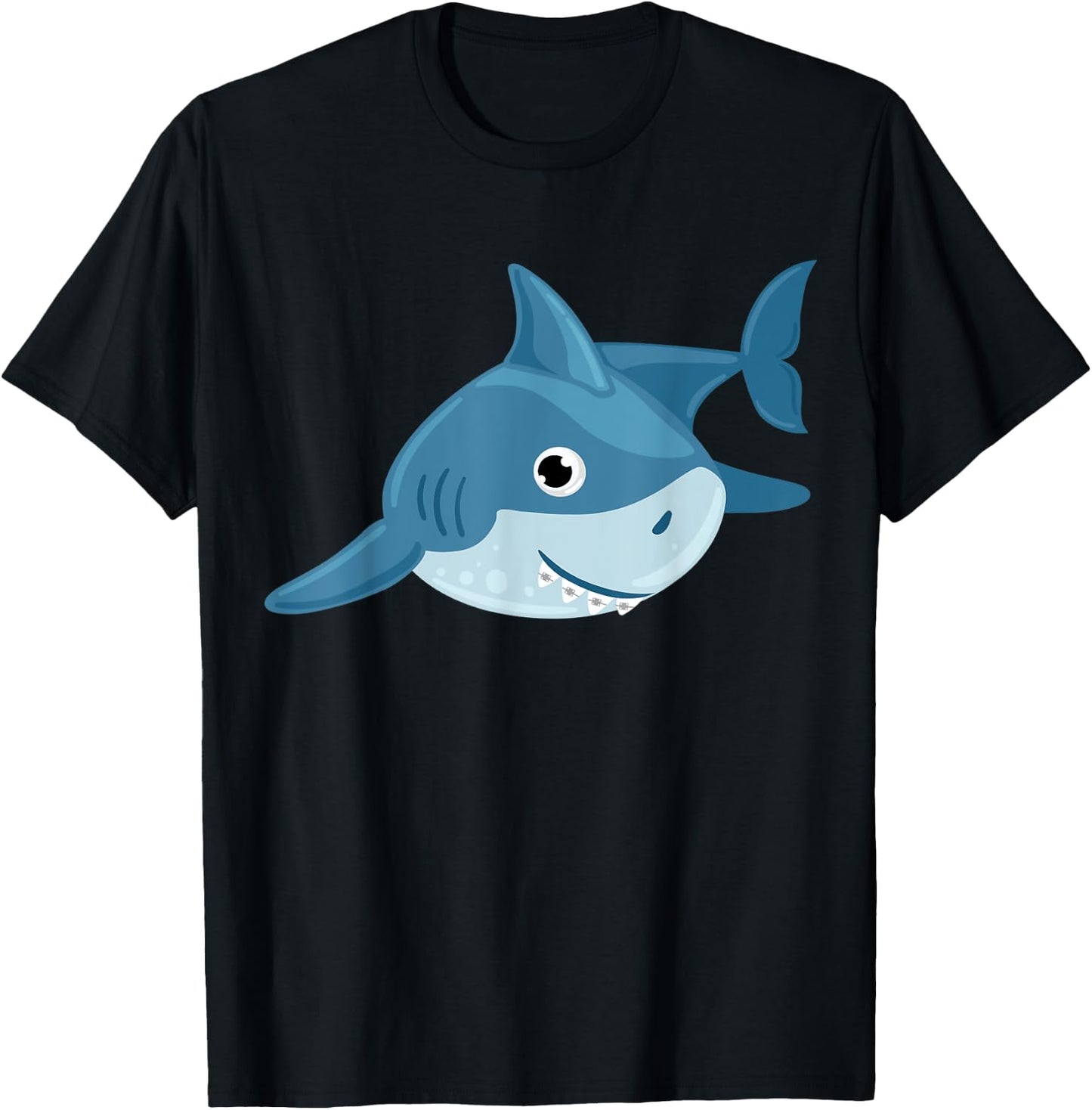 Shark Smiling Braces shirt, Orthodontist T-Shirt - T-Shirt | Black