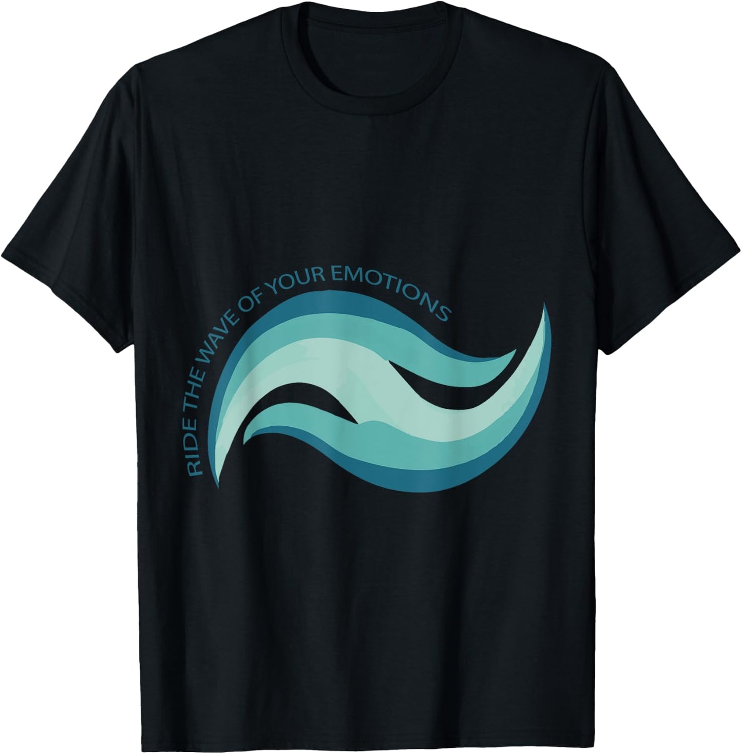 DBT Ride the Wave of your emotions mindfulness Therapy T-Shirt - T-Shirt | Black