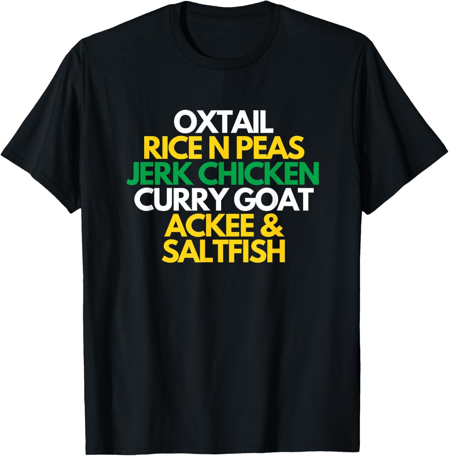 Jamaica Food Pride Jamaican Flag Funny Caribbean DNA T-Shirt - T-Shirt | Black