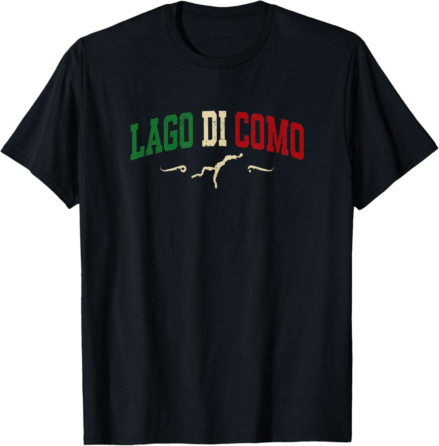 Lake Como Lake Como Italy Holiday Souvenir T-Shirt - T-Shirt | Black