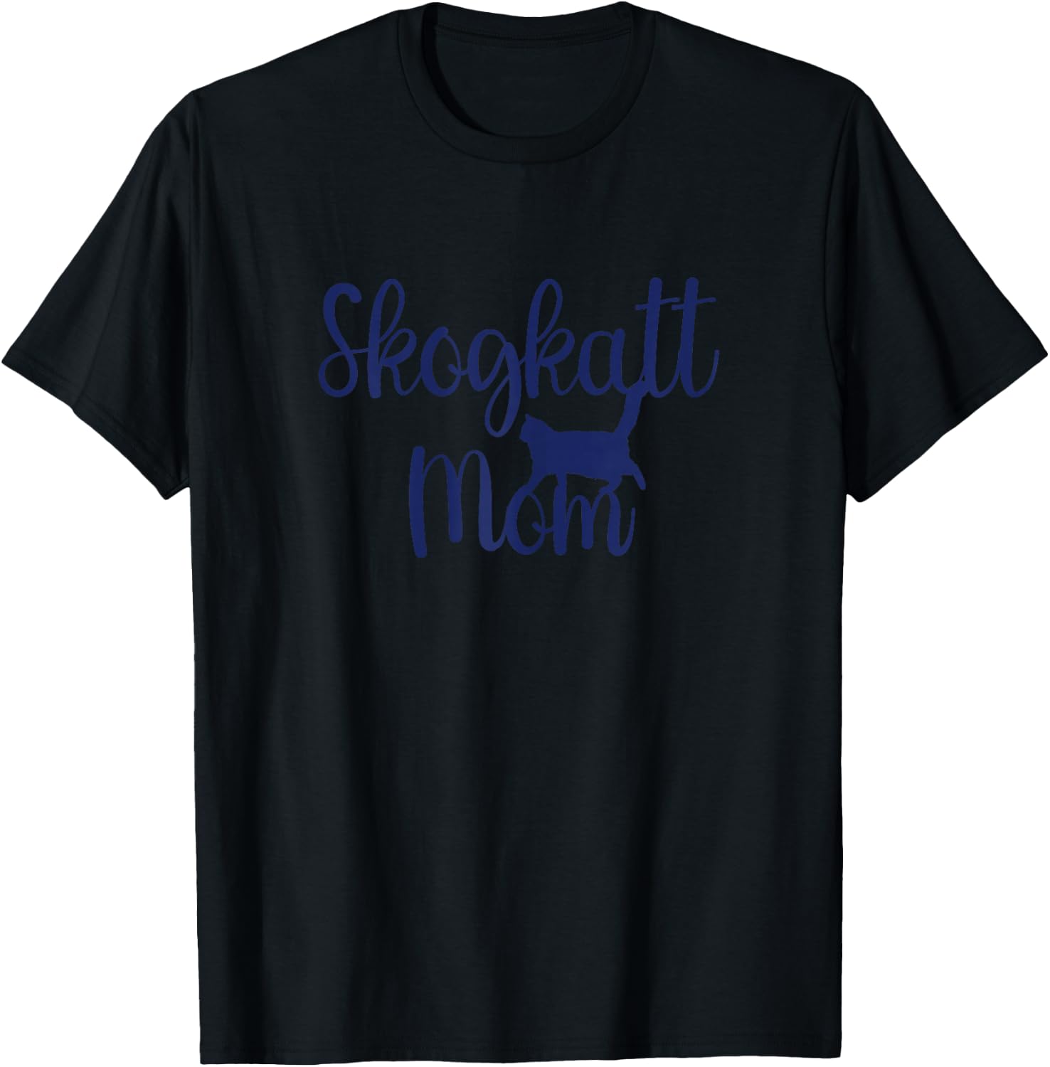 Wegie Mother Cat Lady Outfit Women Norwegian Forest Cat T-Shirt - T-Shirt | Black