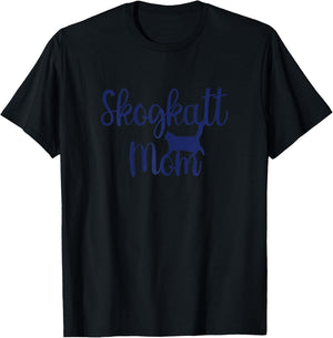 Wegie Mother Cat Lady Outfit Women Norwegian Forest Cat T-Shirt - T-Shirt | Black