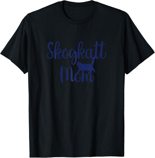 Wegie Mother Cat Lady Outfit Women Norwegian Forest Cat T-Shirt - T-Shirt | Black