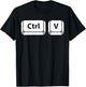Ctrl+v and Ctrl+c set for parents and children T-Shirt - T-Shirt | Black