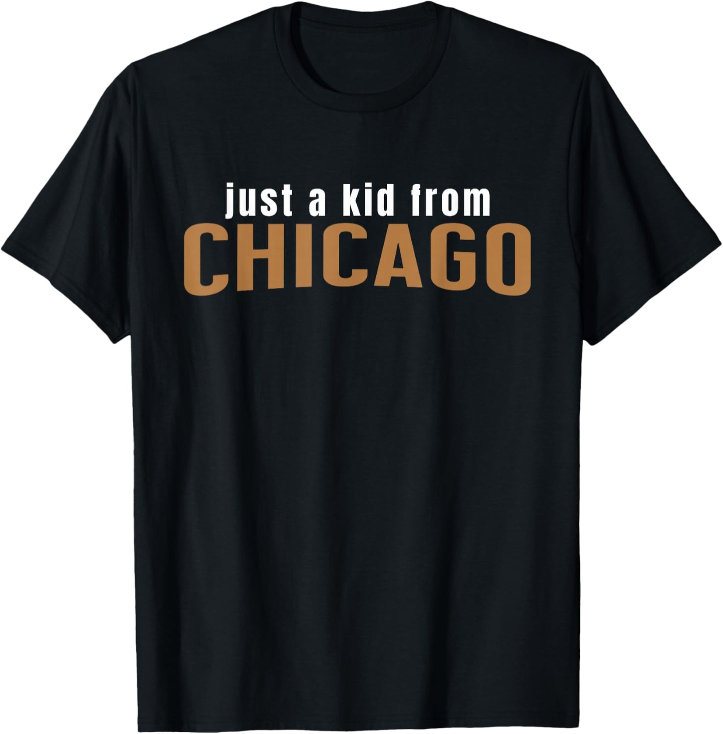 Just A Kid From Chicago, Vintage Chicago, The Windy City T-Shirt - T-Shirt | Black