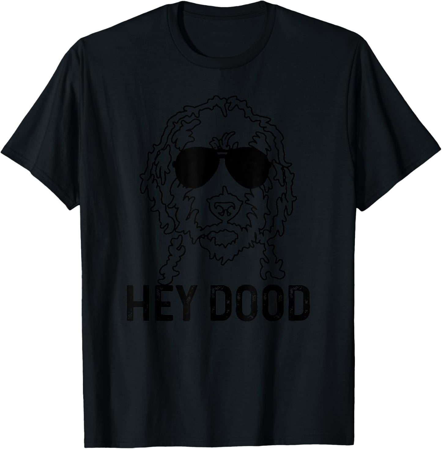 Goldendoodle Hey Dood Funny Labradoodle Golden Doodle Dog Men Women Girls Kids T-Shirt - T-Shirt | Black