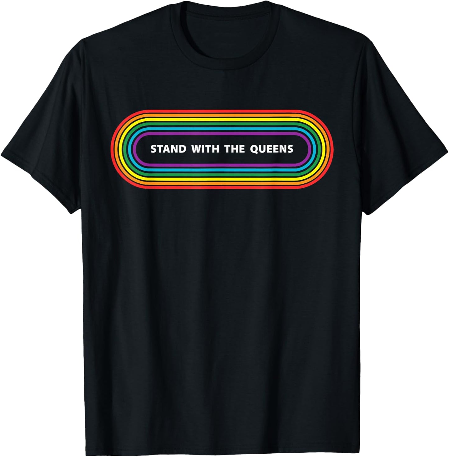 Stands With The Queens Support Drag Queen Ally Women's Pride T-Shirt - T-Shirt | Black