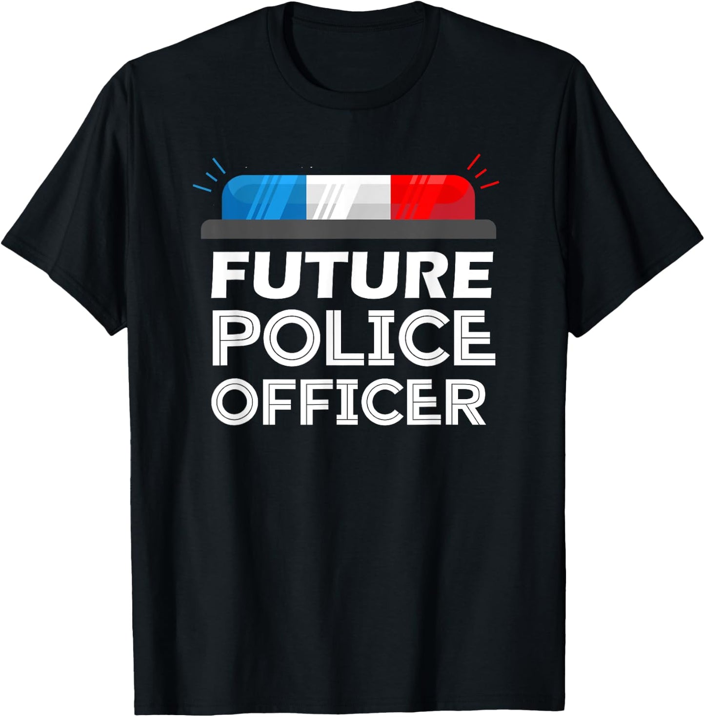 Inspiring Saying Future Police Officer Kids Sheriff Boys Gag T-Shirt - T-Shirt | Black
