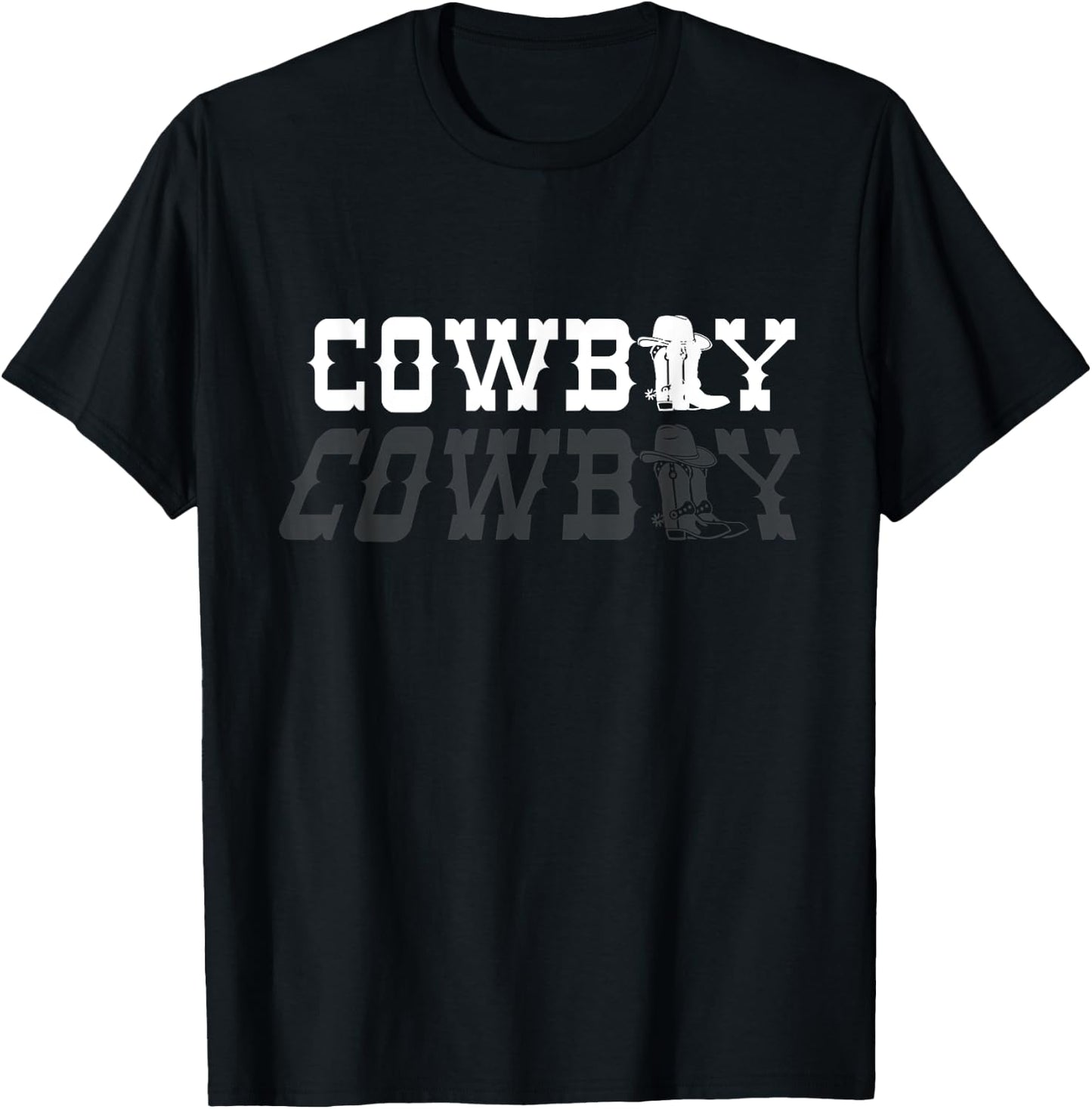 Cowboy Rodeo Horse Country T-Shirt - T-Shirt | Black