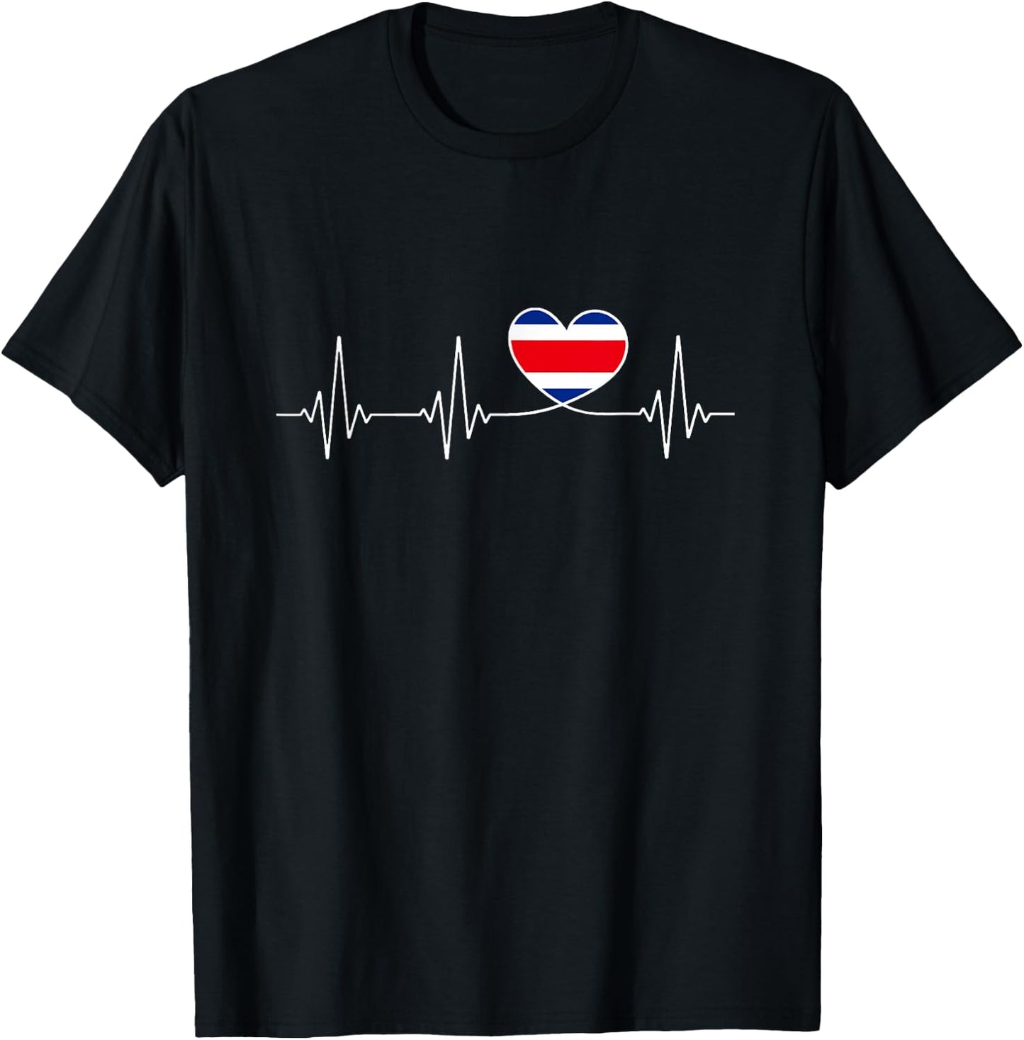 Costa Rica Love and Costa Rican Flag Heart Costa Rica T-Shirt - T-Shirt | Black