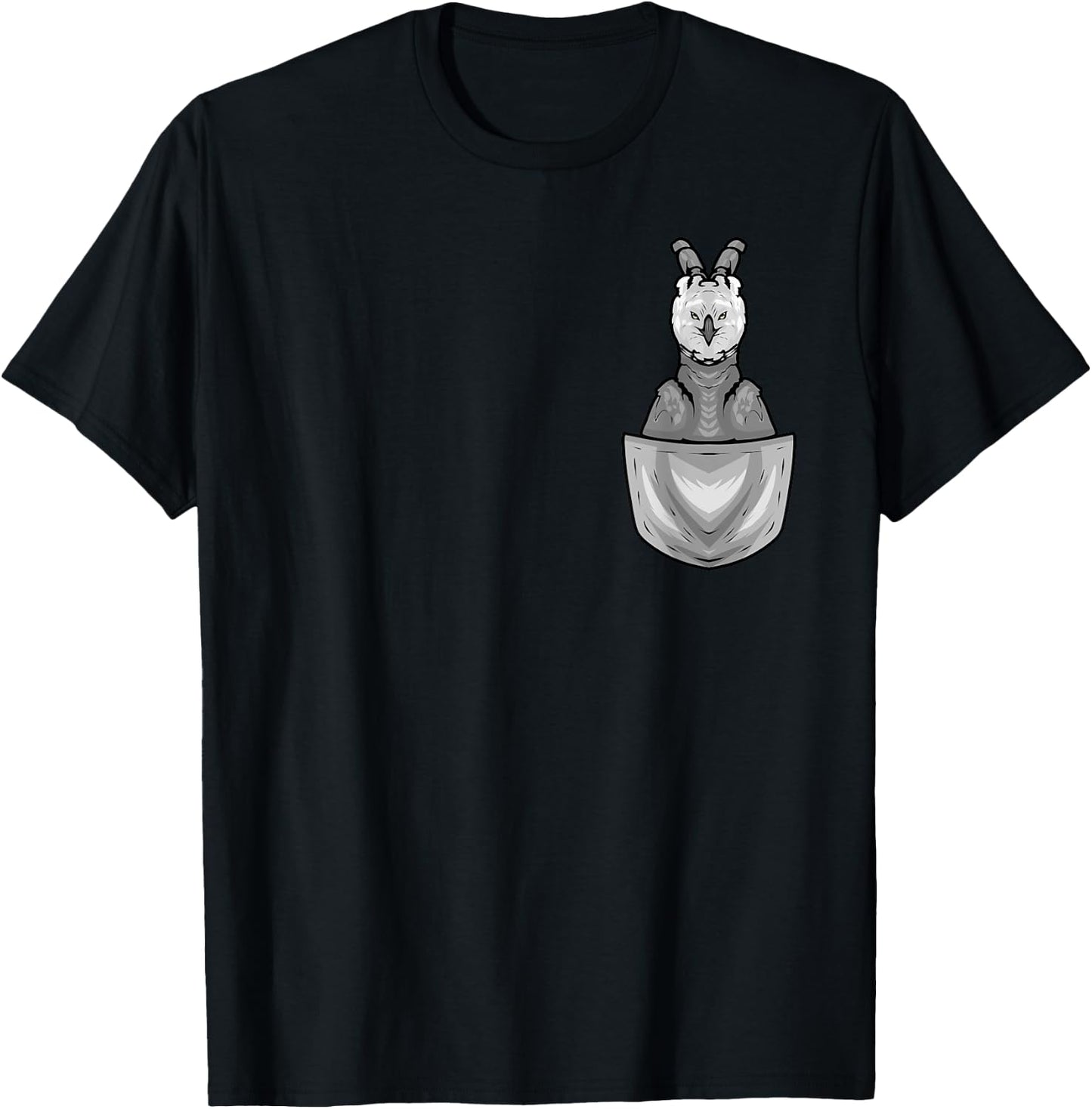 Harpy Eagle In Pocket Raptor Birds Bird Lover Harpy Eagle T-Shirt - T-Shirt | Black