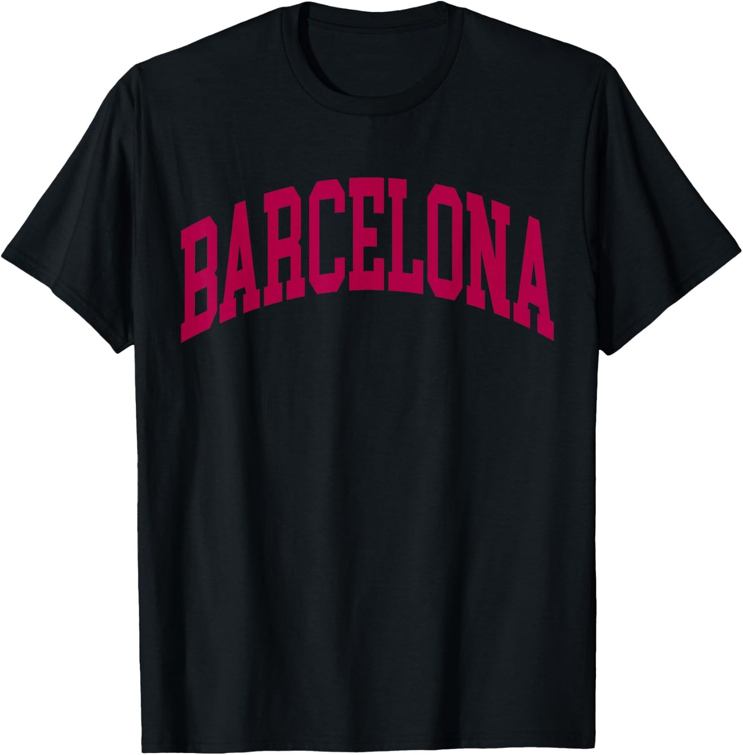 Barcelona Vintage Sports Style T-Shirt - T-Shirt | Black