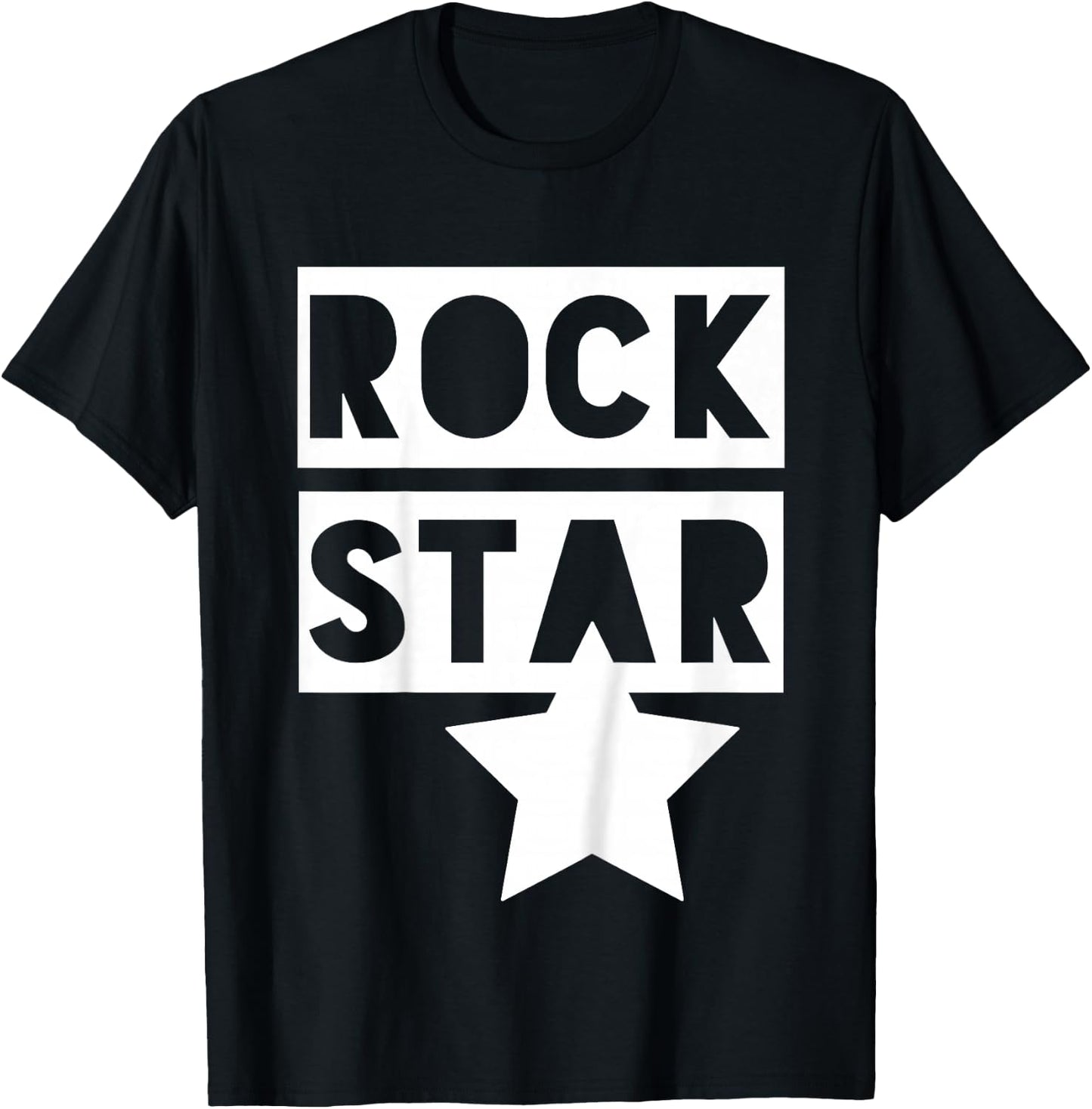 Rock Star. Monochrome Kids For Rock 'n' Roll Boys & Girls T-Shirt - T-Shirt | Black