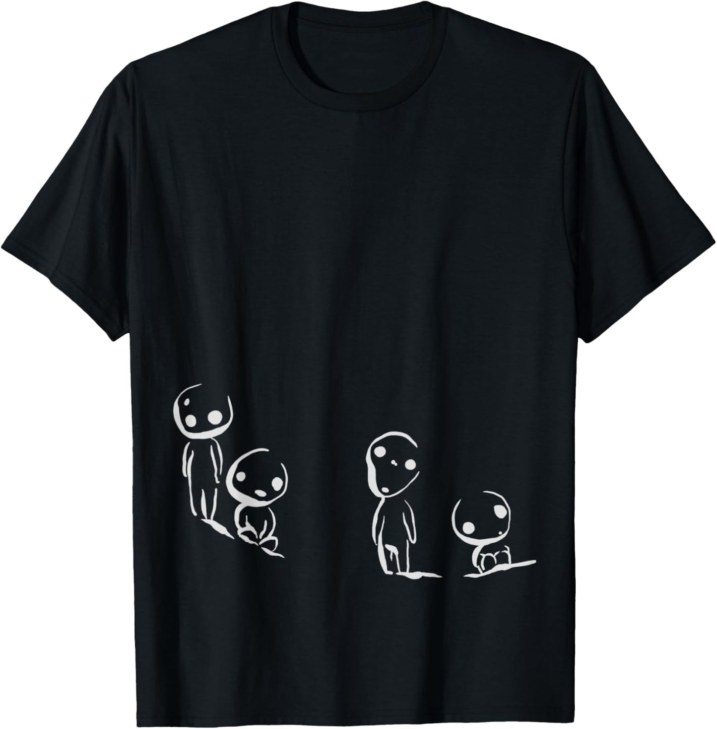 Kodama Fan Forest Spirit T-Shirt - T-Shirt | Black