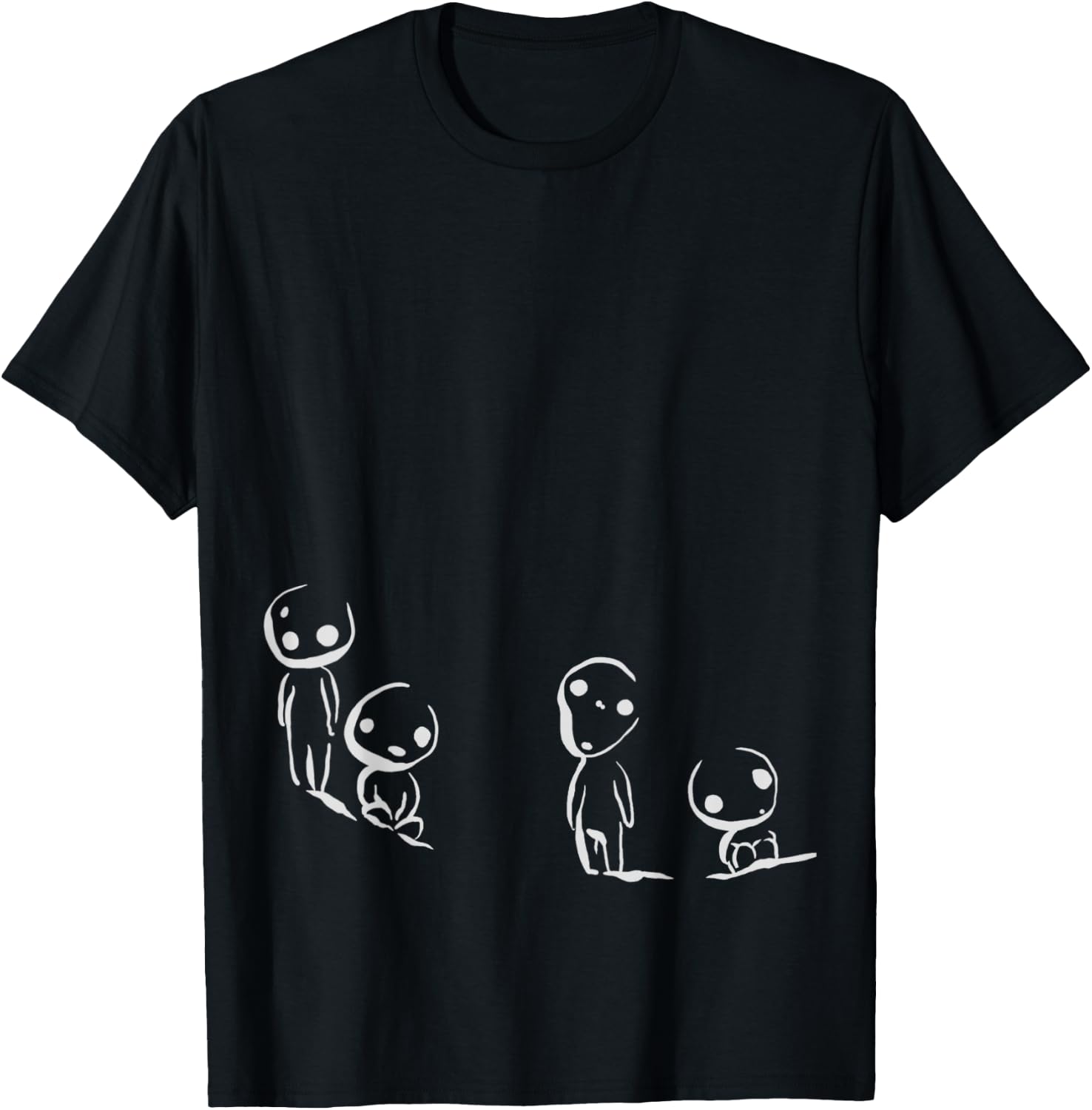Kodama Fan Forest Spirit T-Shirt - T-Shirt | Black