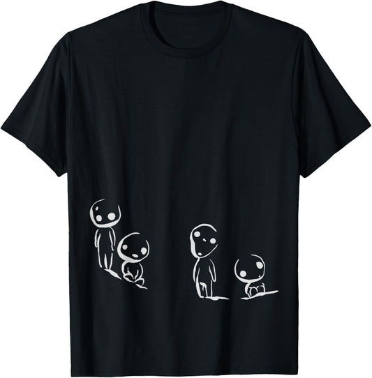 Kodama Fan Forest Spirit T-Shirt - T-Shirt | Black