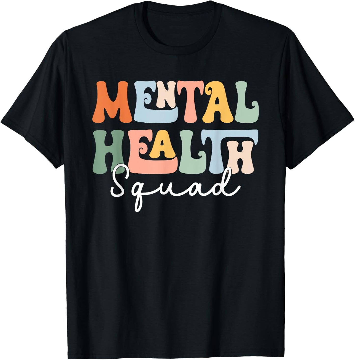 Mental Health Squad Brain Illness Mental Health Awareness T-Shirt - T-Shirt | Black