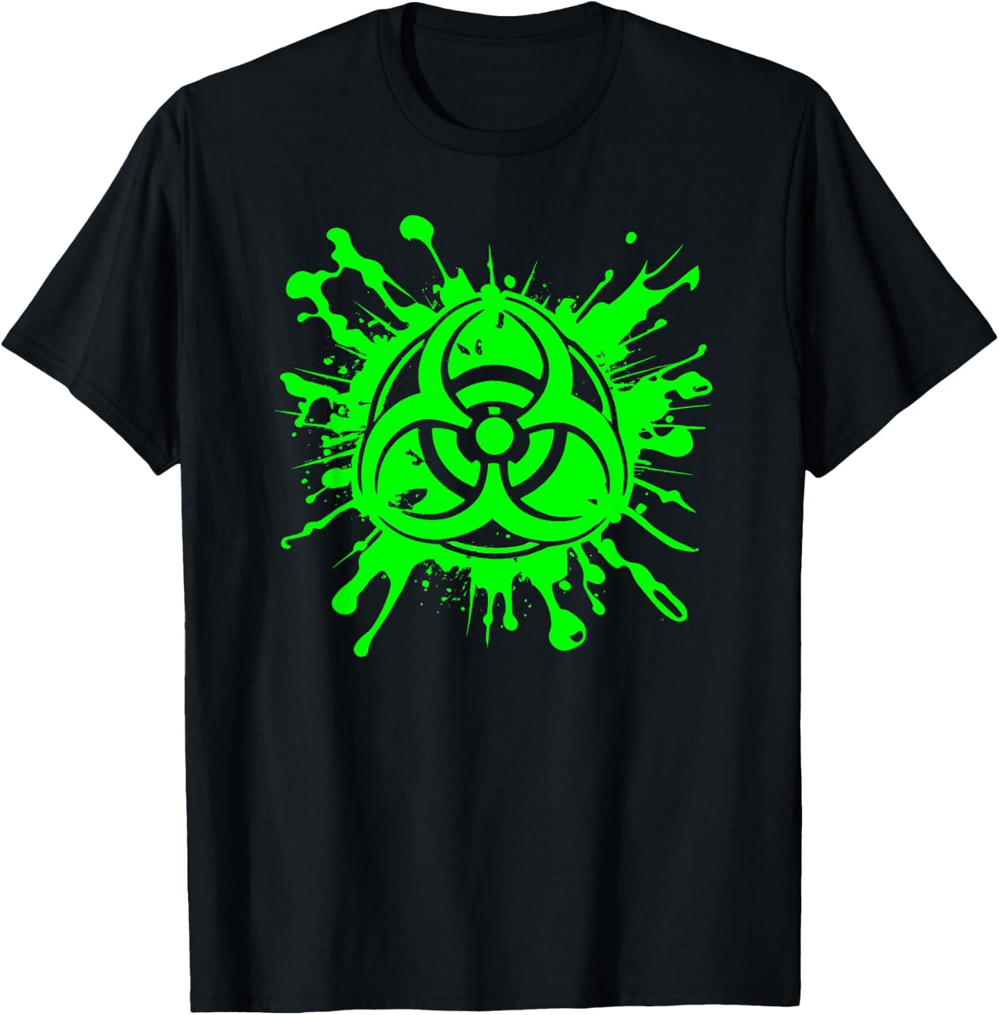 Green Radioactive Symbol Biohazard Symbol Radiation Nuclear T-Shirt - T-Shirt | Black