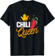 Funny Chili Queen Outfit American Tex-Mex Spicy Dish Women T-Shirt - T-Shirt | Black