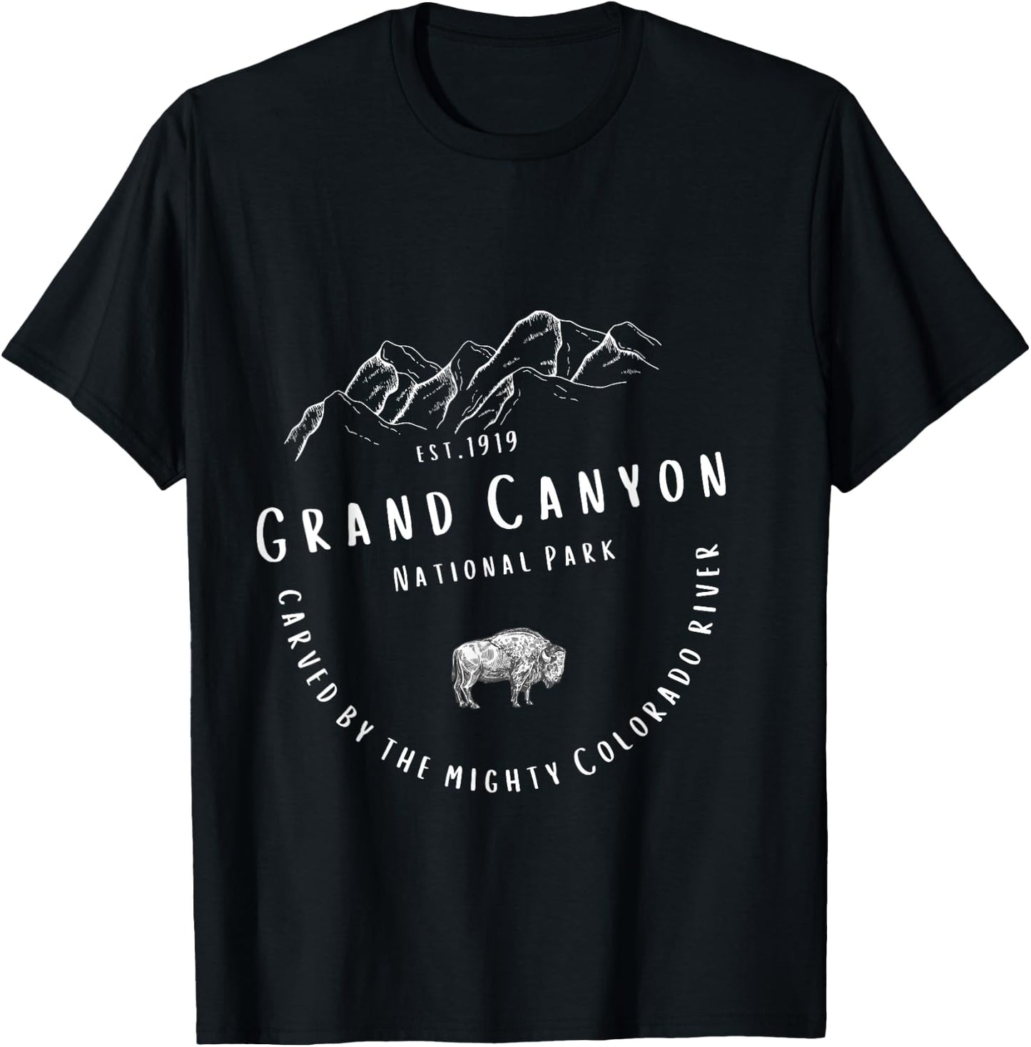 Grand Canyon National Park Arizona Hiking Camping Gift T-Shirt - T-Shirt | Black