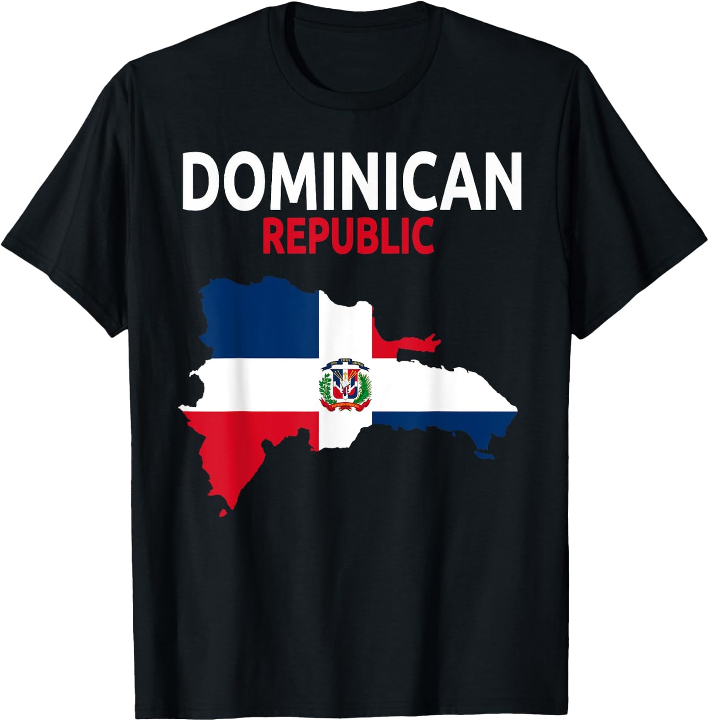 Dominican Republic Flag Idea & Dominican Flag Outfit T-Shirt - T-Shirt | Black