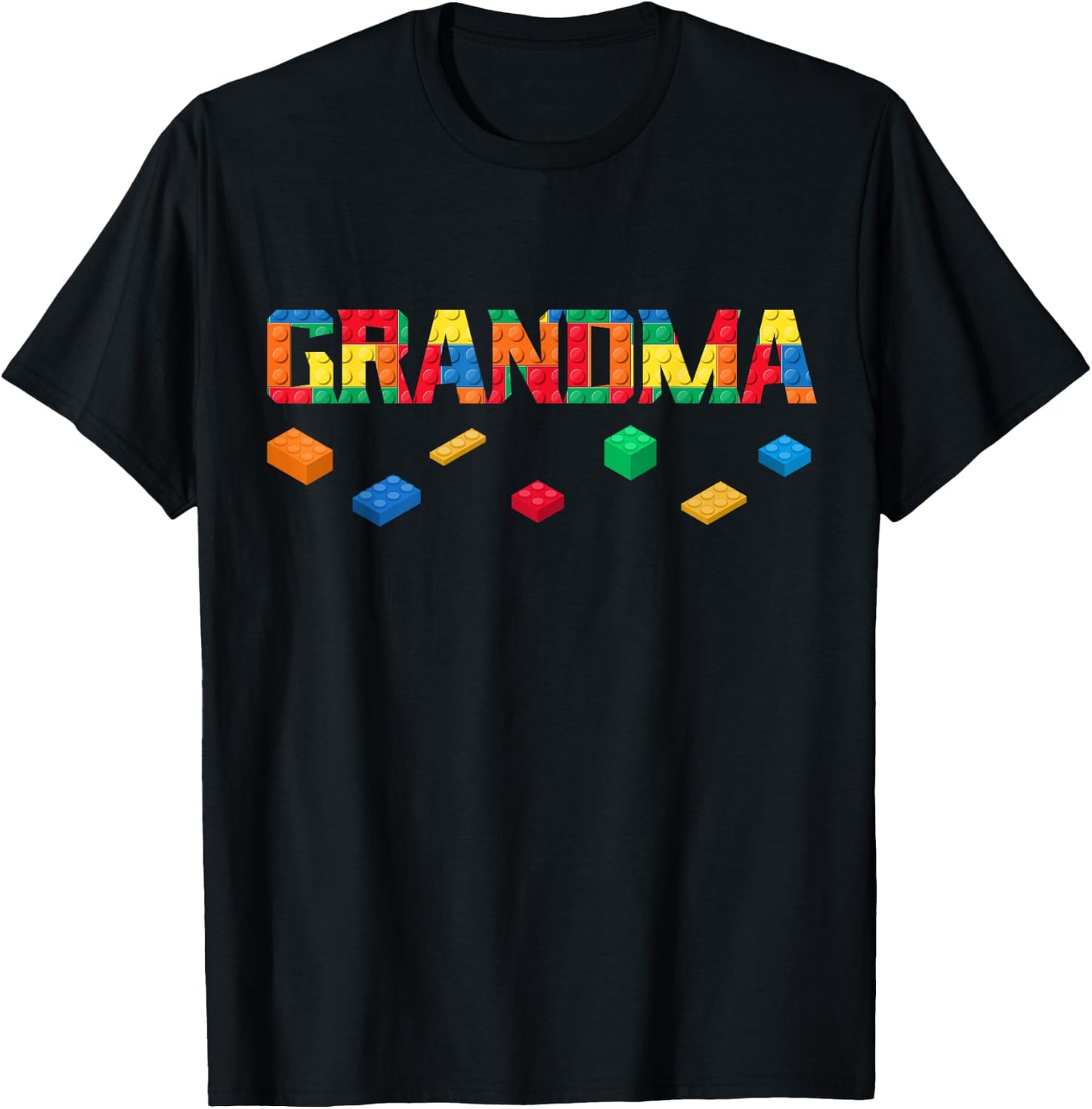 Master Builder Grandma Birthday Boy Building Bricks Blocks T-Shirt - T-Shirt | Black