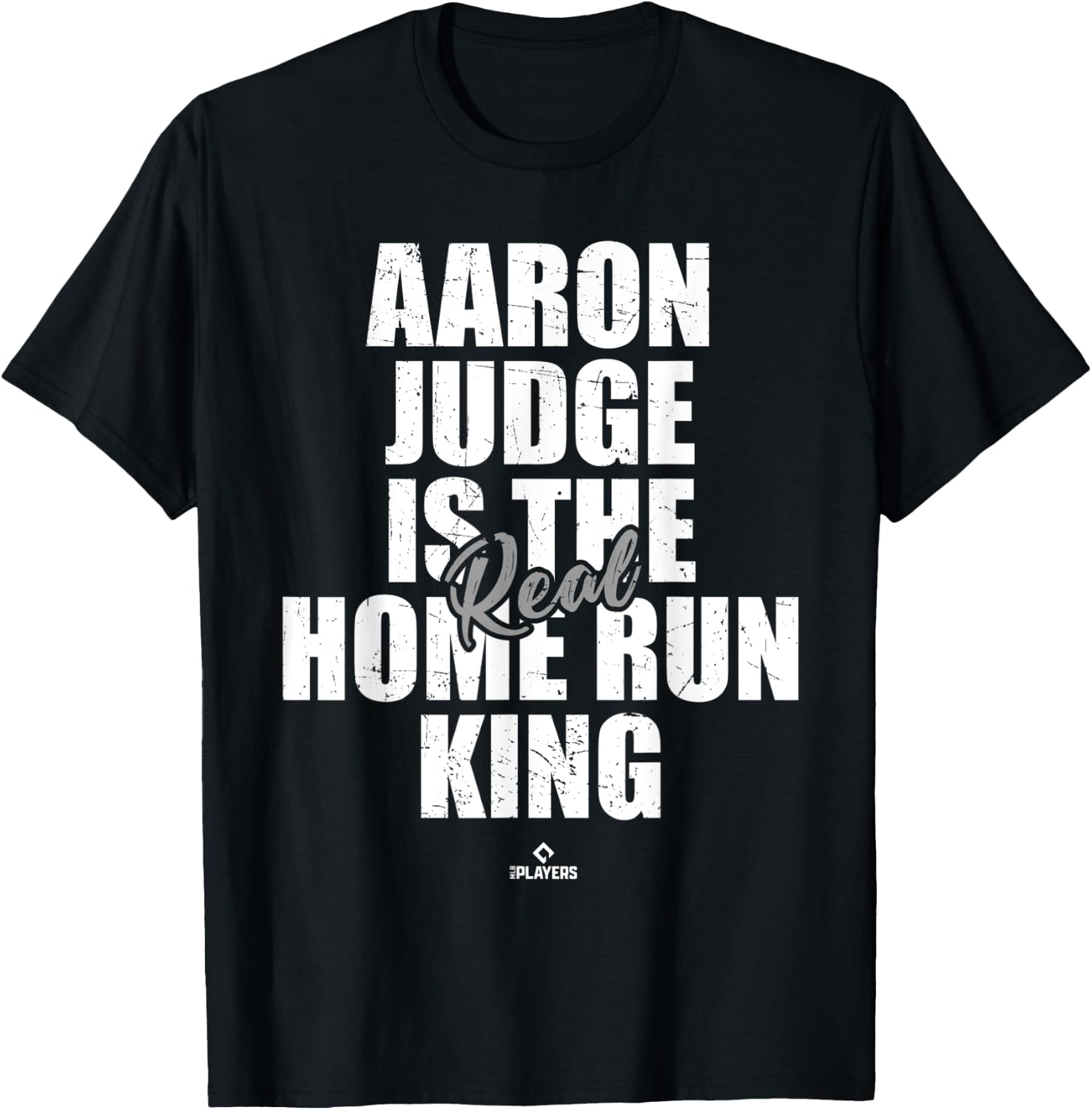 Real Home Run King Aaron Judge New York MLBPA T-Shirt - T-Shirt | Black