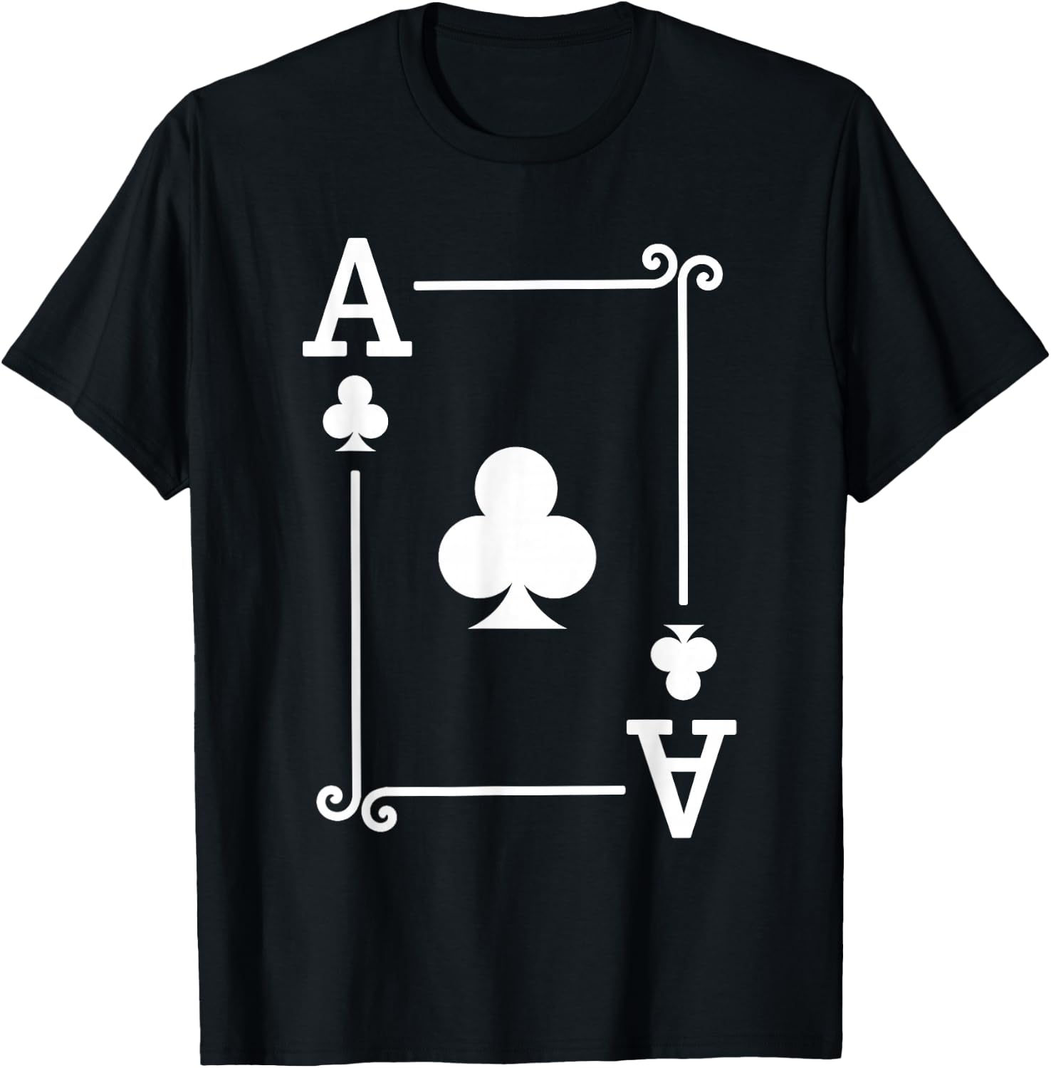 Playing Cards Costume - Ace Clubs Card - Ace Card T-Shirt - T-Shirt | Black