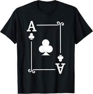 Playing Cards Costume - Ace Clubs Card - Ace Card T-Shirt - T-Shirt | Black