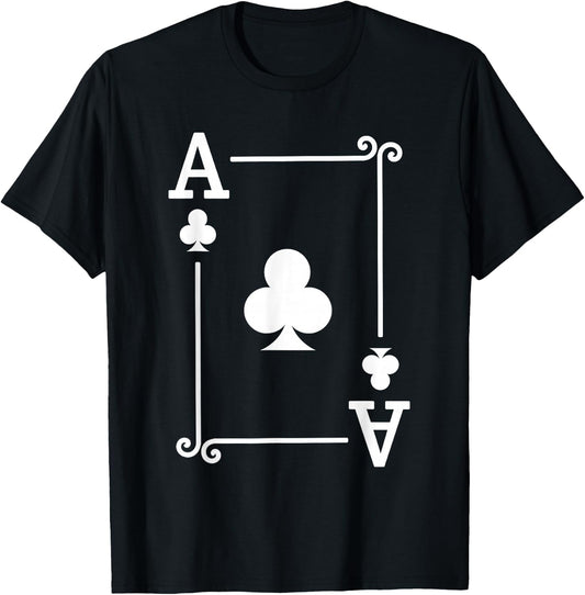 Playing Cards Costume - Ace Clubs Card - Ace Card T-Shirt - T-Shirt | Black