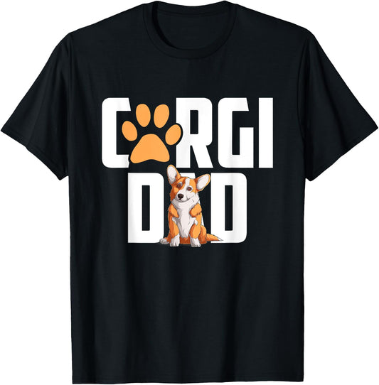 Pembroke Welsh Corgi - Corgi Dad T-Shirt - T-Shirt | Black