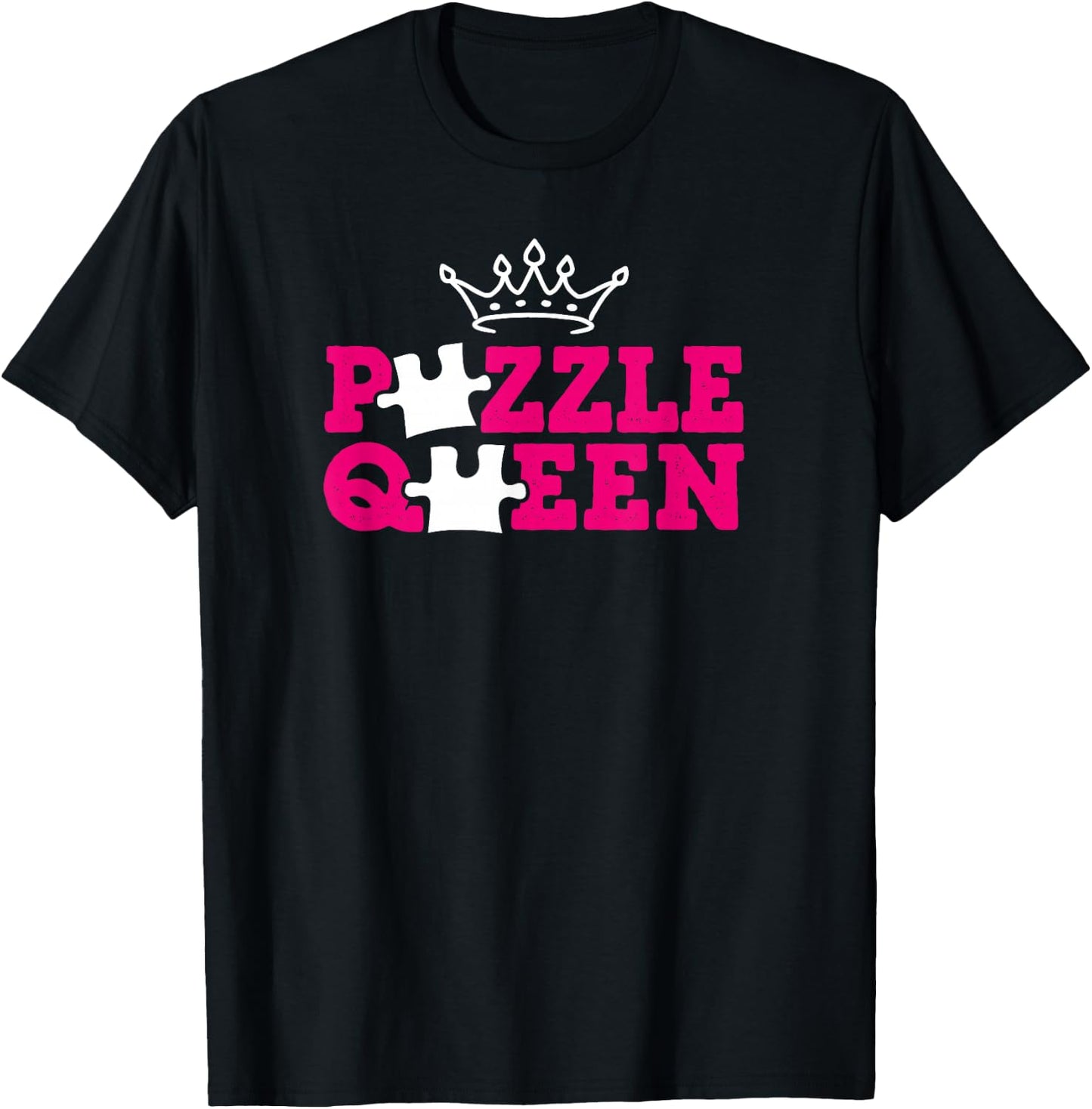 Funny Puzzle Queen Jigsaw Puzzle Lovers Dissectologist Women T-Shirt - T-Shirt | Black